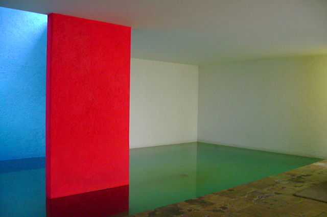 Fountain of Casa Gilardi, designed by the Mexican architect Luis Barragán, in Mexico City, Mexico