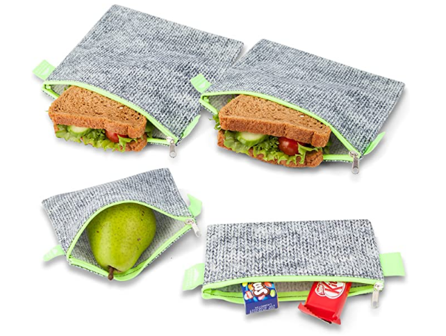 Reusable grey sandwich baggies
