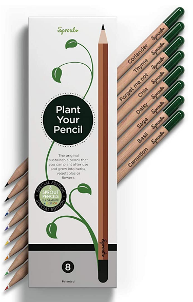 Wood pencils that have seeds to plant in them