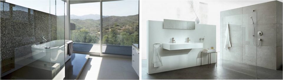 Minimal bath chambers with and without view 