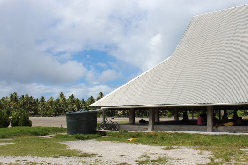 Big roof easily draining rain water in the tropics