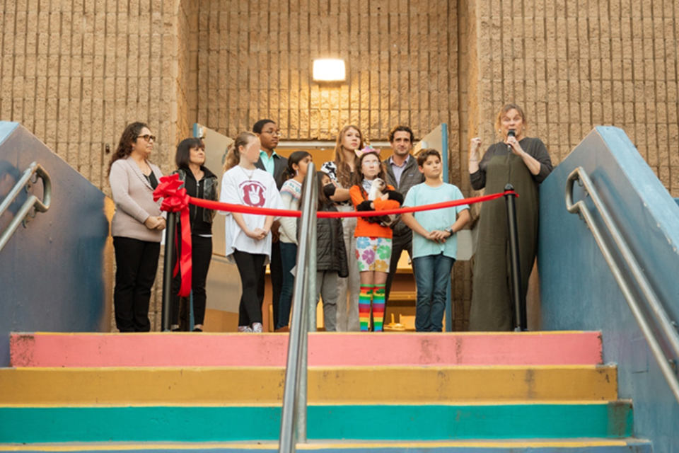 McKinley Elementary school ribbon cutting ceremony for the newly renovated library 