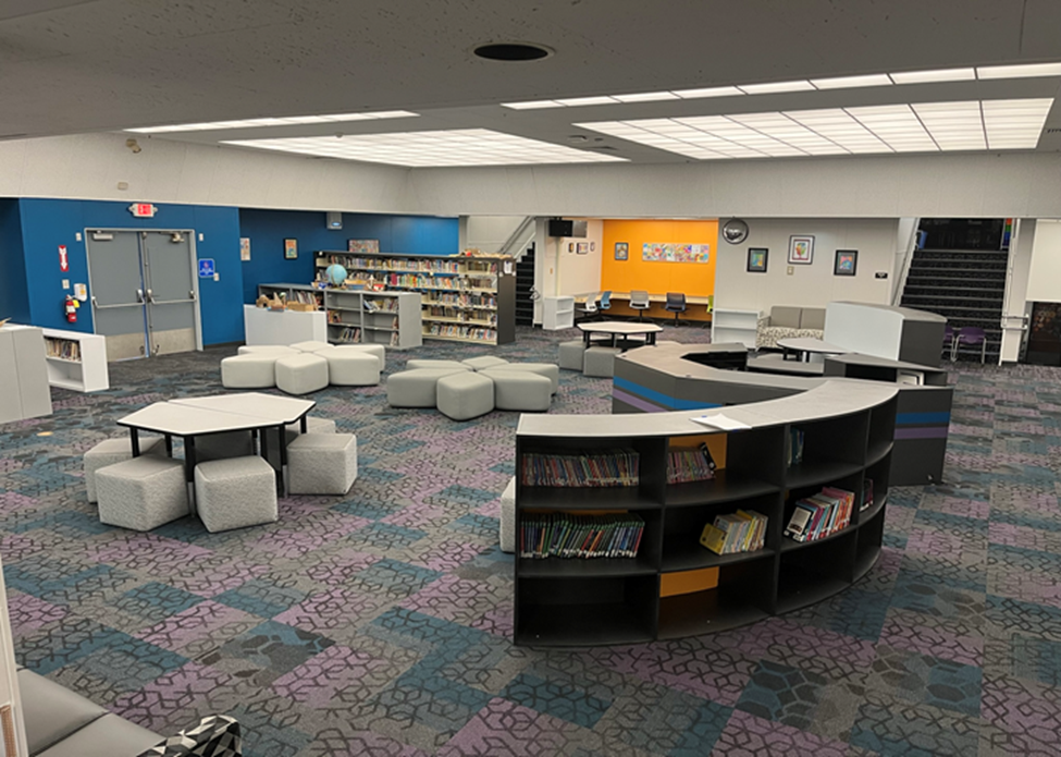 McKinley Elementary School library renovation done by DI Alum, Heather Vitti Design Institute