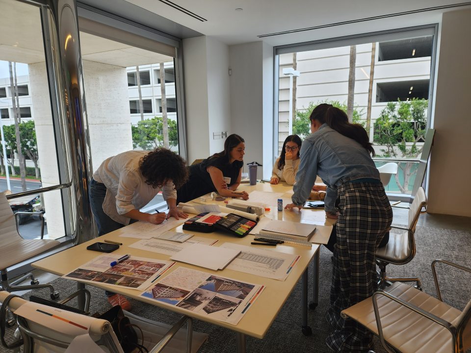 Interior Design Students from colleges all over Southern California together working on a project to present to IIDA professionals