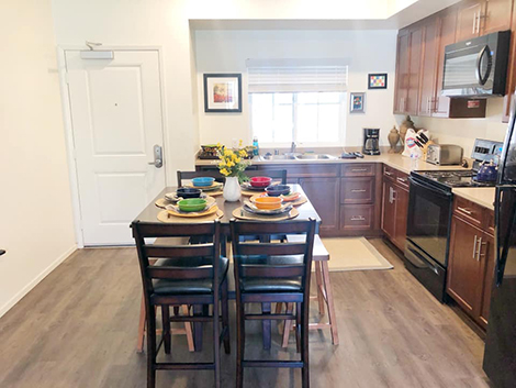 After a shot of the kitchen and dining area. Photo credit: Humble Design San Diego