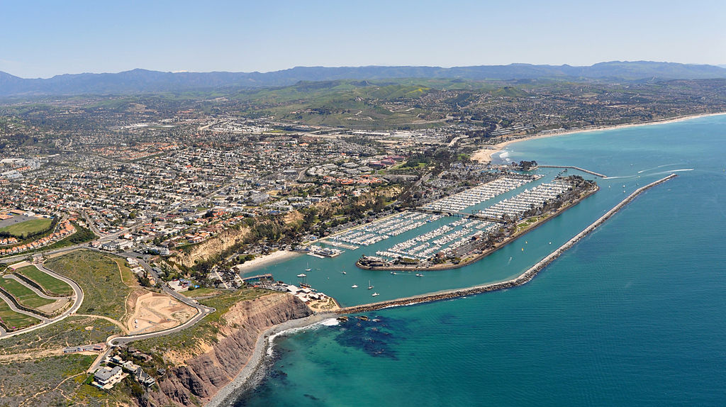 Bird's eye view of Dana Point, CA