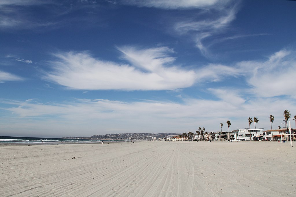 Panoramic view of Mission Beach, San Diego, CA