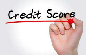 Money Tips Every College Student - Hand writing Credit Score with marker, Business concept