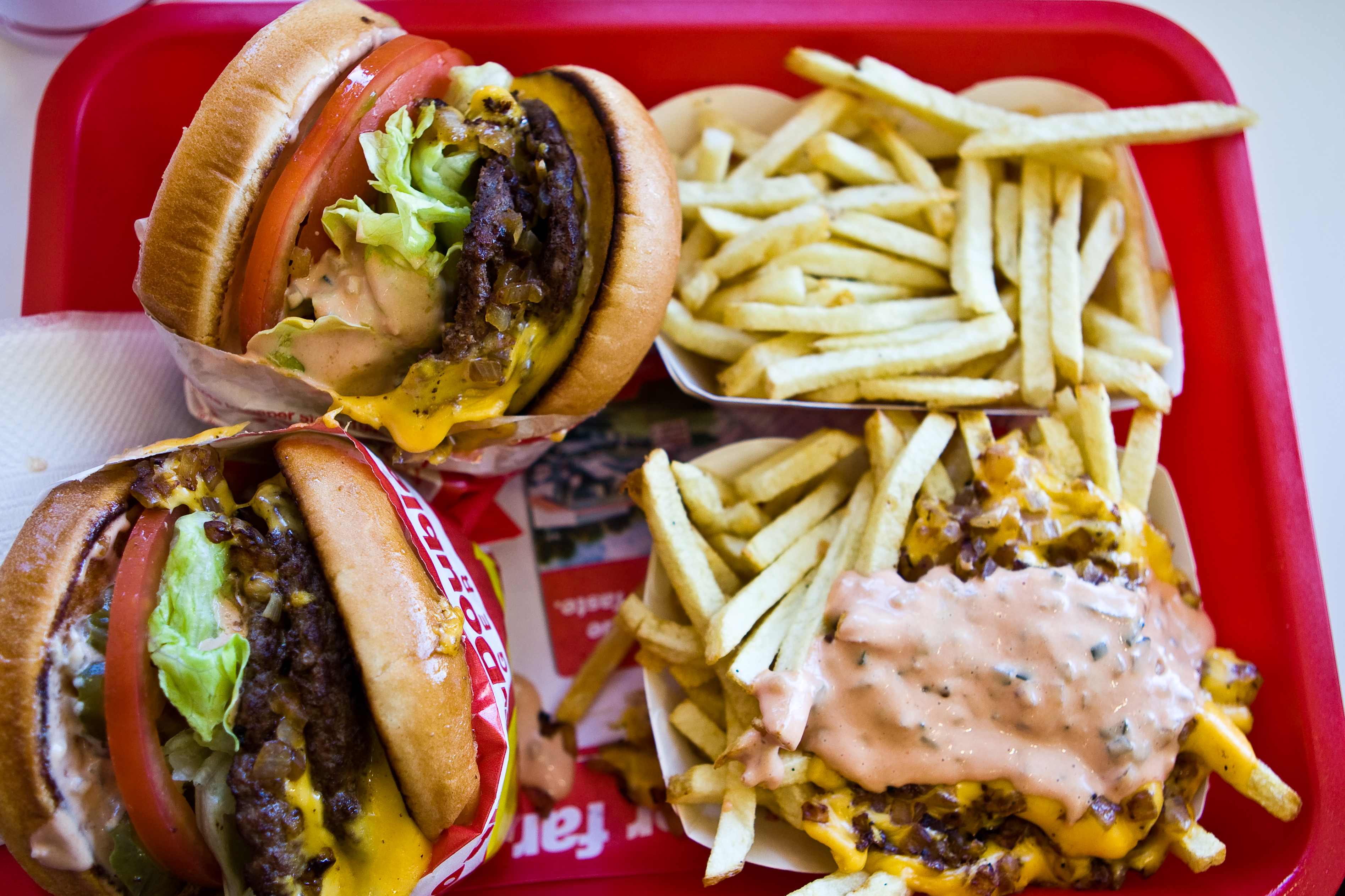 2 Double-doubles animal style with one animal style fries
